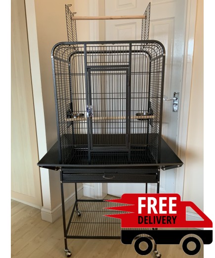 Parrot-Supplies Arizona Open Top Parrot Cage - Black